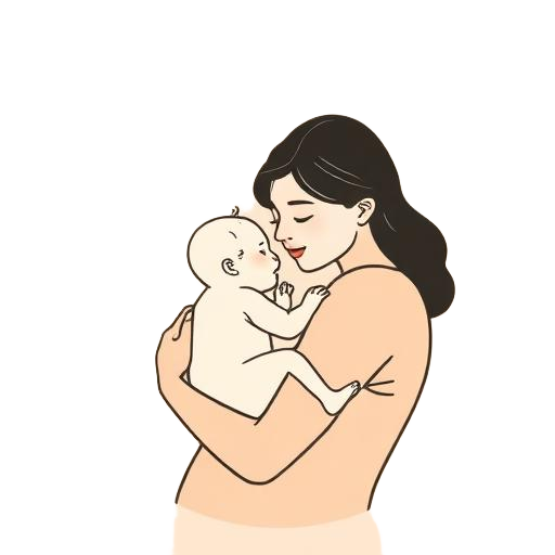 Mother and baby symbol